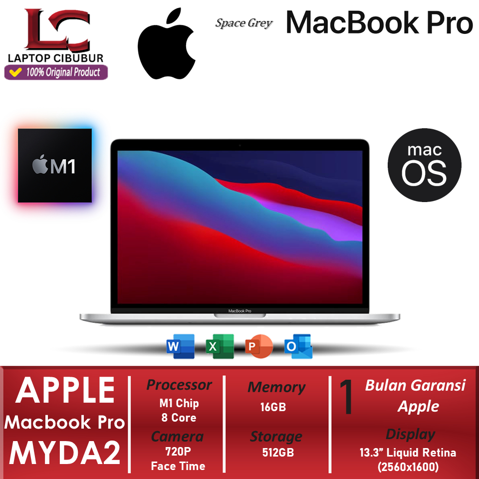 Apple Macbook Pro M1 Chip 2020 16GB 512GB Original Bergaransi