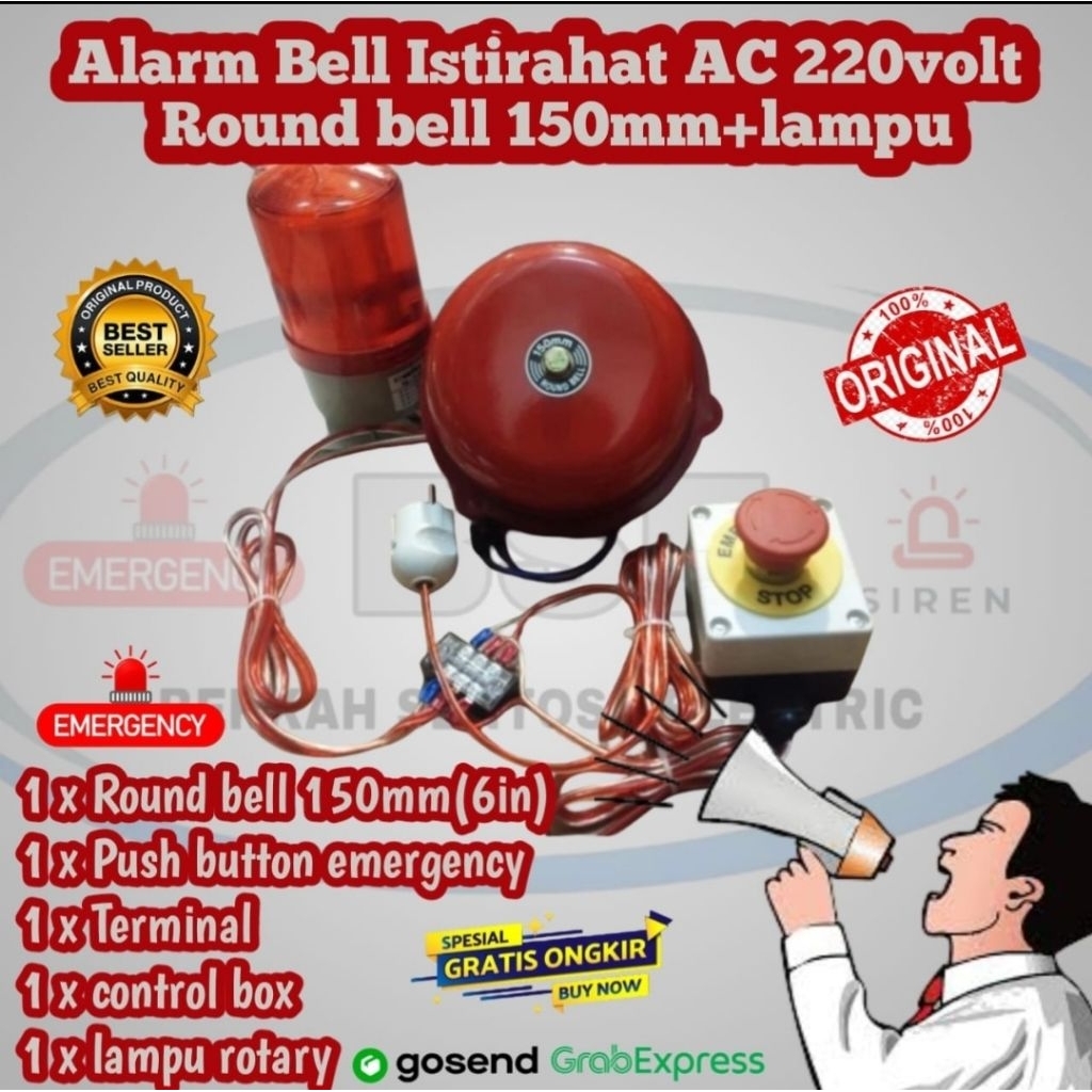 Sirene Fire Alarm Peringatan Darurat Gedung Pabrik sekolah Rumah Sakit Dll