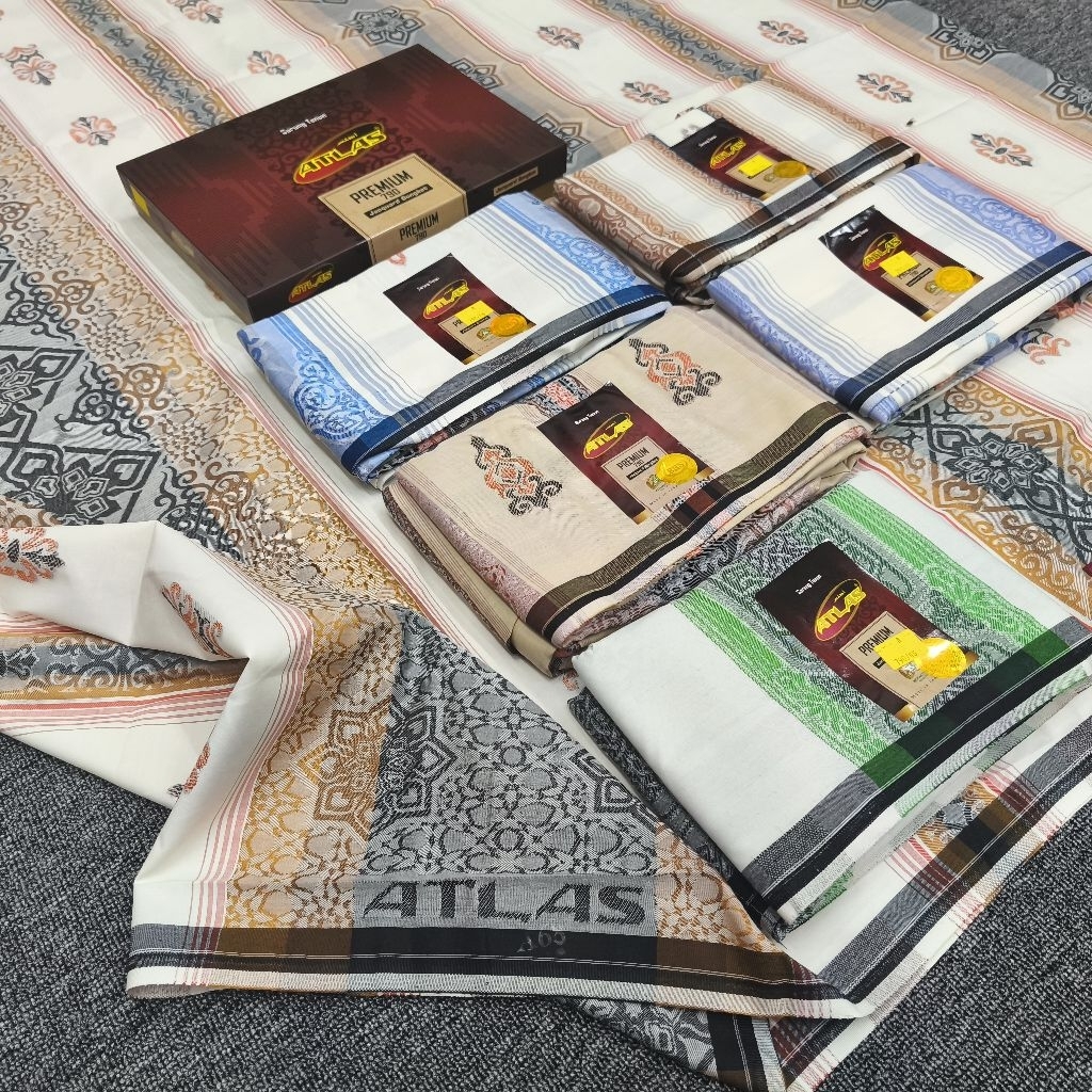 sarung atlas premium Jaquard songket 790 gold
