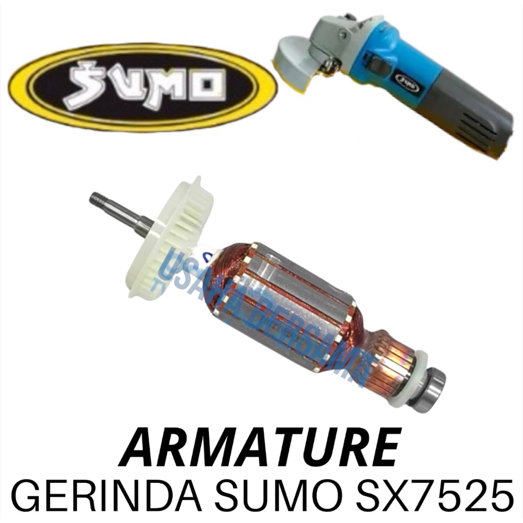 ARMATURE GERINDA SUMO SX7525 ANGKER SUMO GERINDA SX 7525 ROTOR GERINDA SUMO 7525