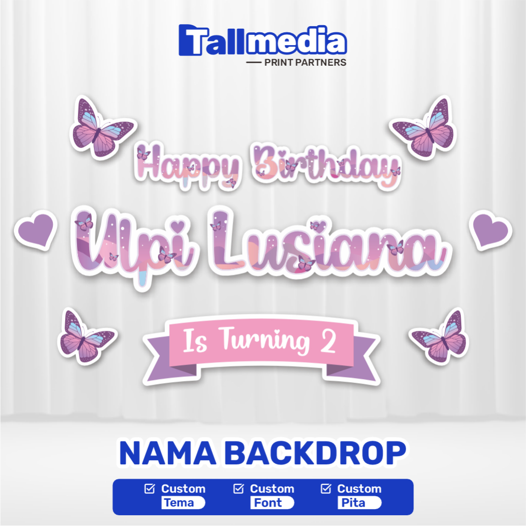 Custom Tulisan nama dekorasi is turning | Dekorasi pesta ulang tahun, tasyakuran aqiqah  | Tallmedia