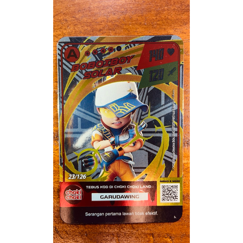 Choki choki Monsta Galaxy card boboiboy solar