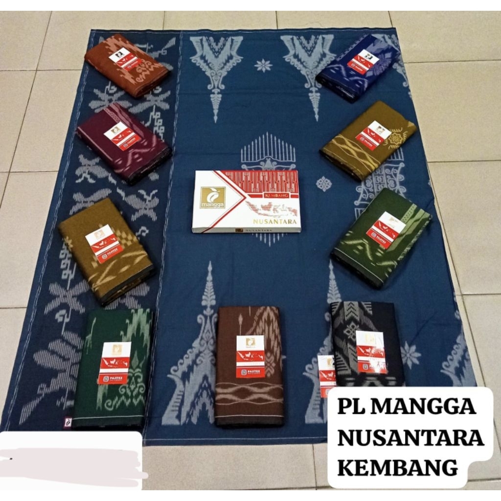 SARUNG MANGGA KEMBANG NUSANTARA / SARUNG MANGGA FIESTA / SARUNG MANGGA GOLD POLOS WARNA /  LONTAR //
