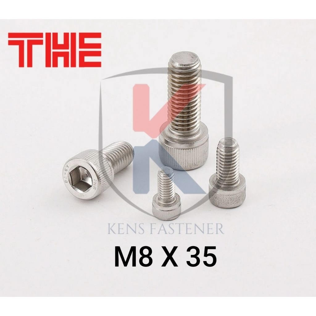 BAUT L STAINLESS M8X35 SS SUS 304 A2-70 THE BRAND