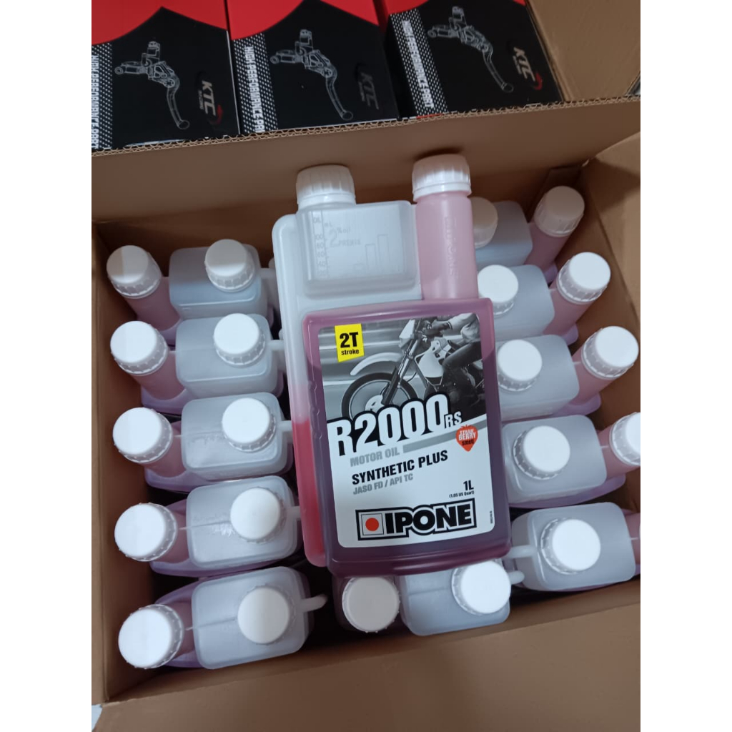 Oli Samping 2 Tak Pelumas Oli 2Tak Ipone R2000 RS Strawberry 1L Original IPONE