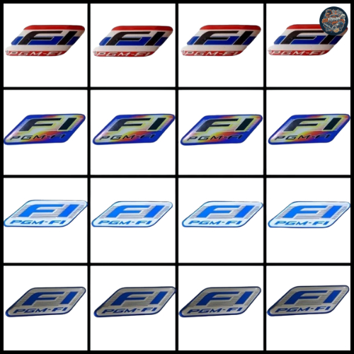 EMBLEM TIMBUL HONDA PGM FI | BEAT FI 125 & VARIO 150 TECHNO | LOGO MOTOR