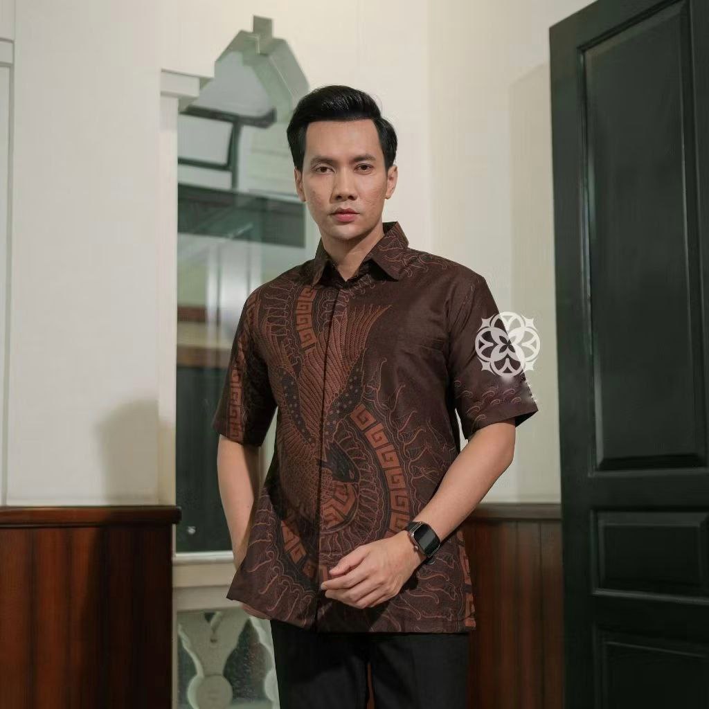 KEMEJA BATIK PRIA LENGAN PANJANG JUMBO HEM BATIK COWOK BIG SIZE M-10XL TRENDY