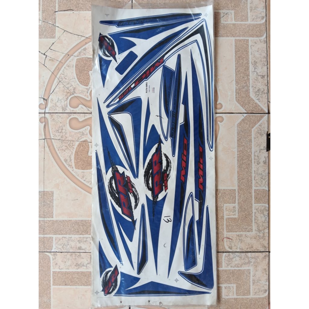 striping stiker set yamaha mio RR 125 merah biru hitam