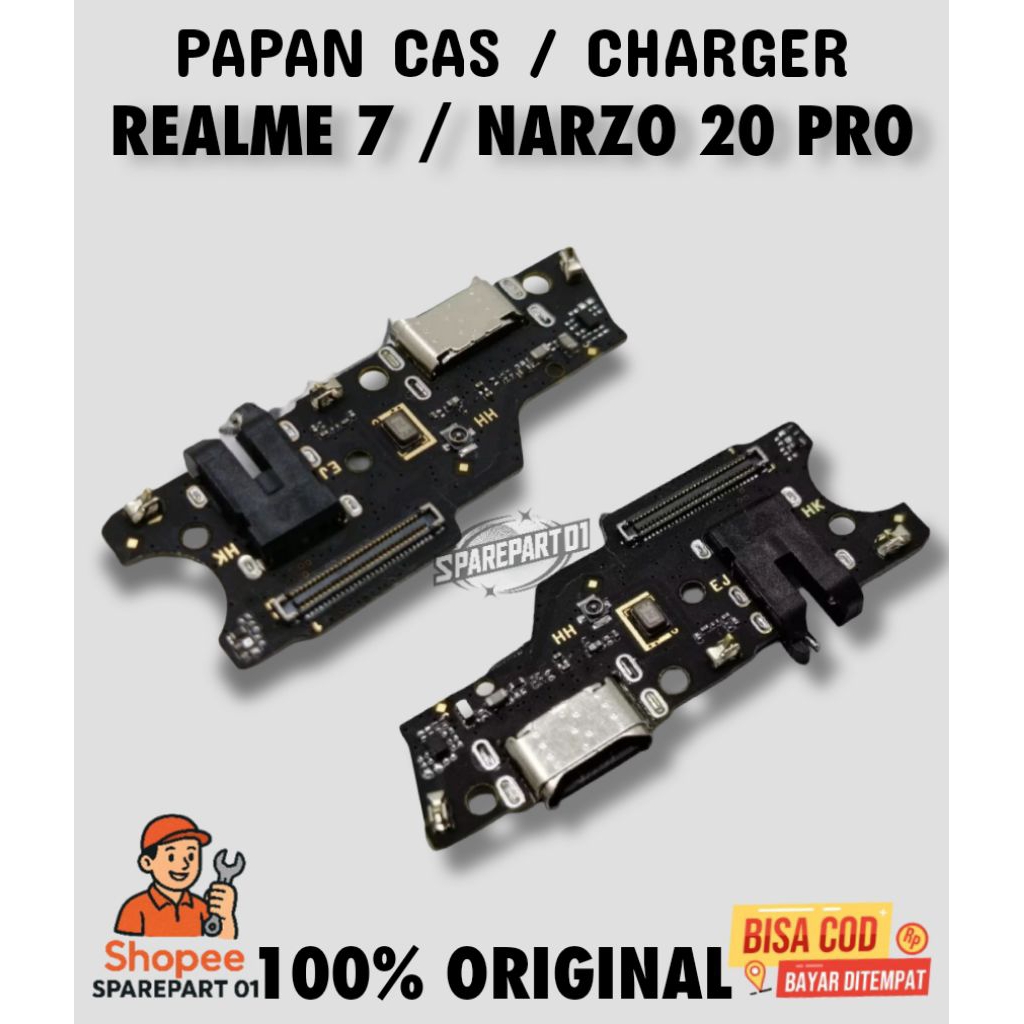 Papan Cas Charger Board Realme 7 / Realme Narzo 20 Pro – Konektor Cas USB Original