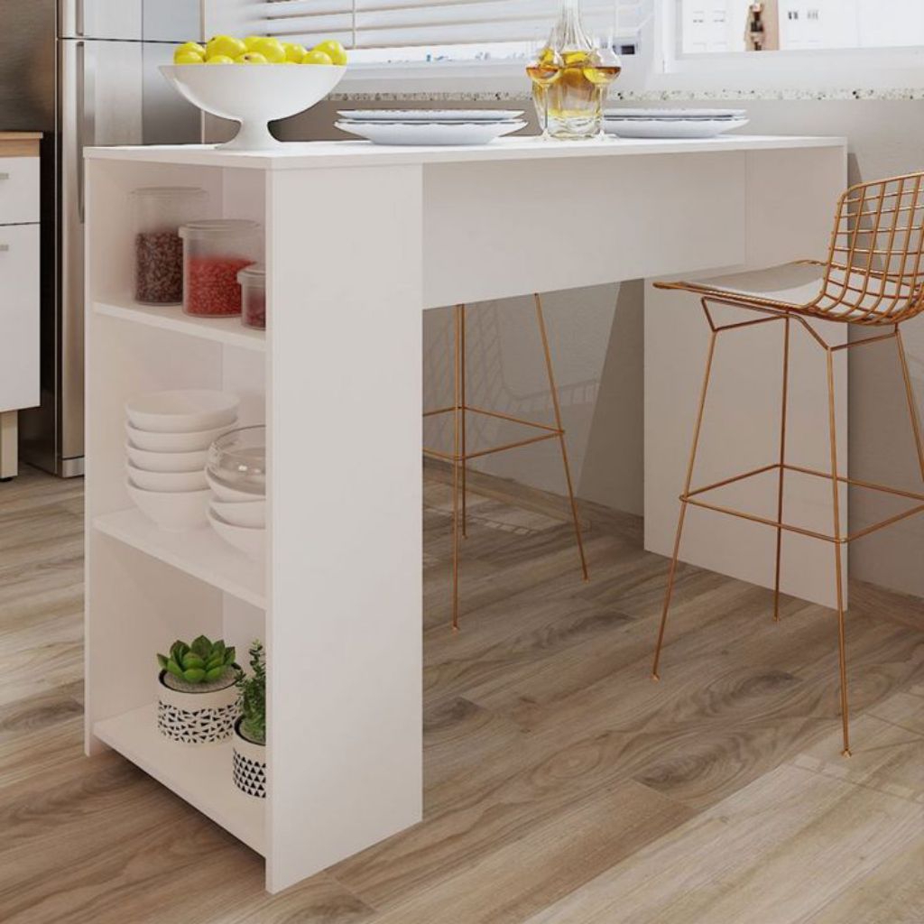 Meja Bar Minimalis Modern | Meja Dapur / Meja Cafe | Kayu Tebal & Kuat