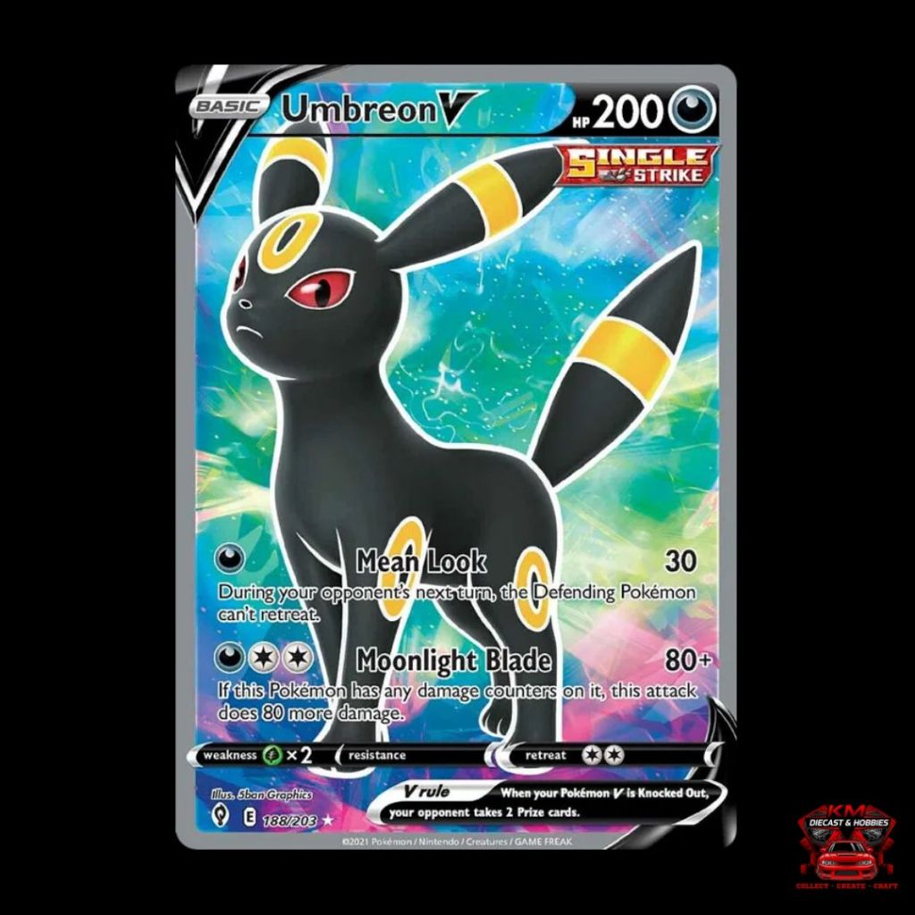 Umbreon V Ultra Rare 188/203 Pokemon TCG Pokemon English Evolving Skies