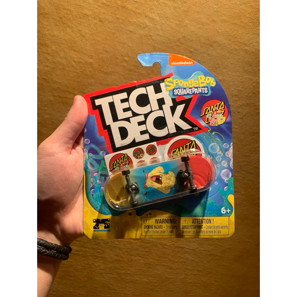 Tech Deck Santa Cruz X Spongebob Squarepants Santa Cruz Spongebob 25 Years Fingerboard