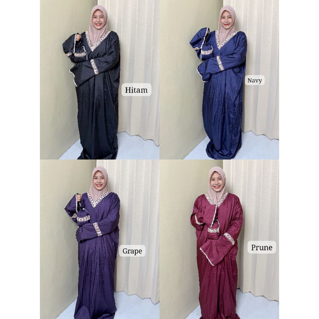 Abaya Parasut Crinkle | Abaya naura Disty collection| abaya sholat 354