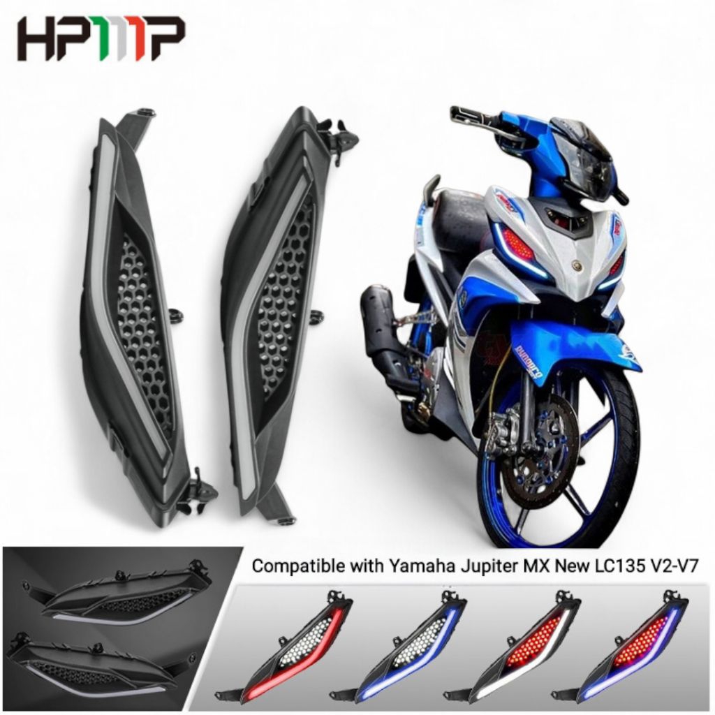 HPMP Lampu Sein LED Yamaha Jupiter MX NEW LC 135 LC135 V2 V7 Daytime Running Light Hitam Putih Merah
