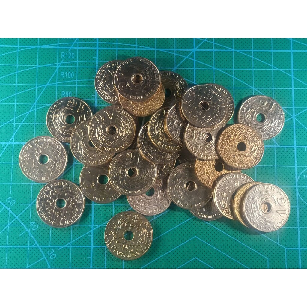 Koin Kuno 1 Sen Bolong Netherlands Indie KONDISI CUCI BERSIH