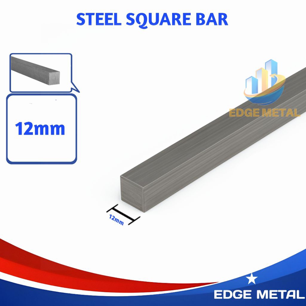 AS BESI SEGI EMPAT NAKO 12MM | AS BESI KOTAK PER 1CM