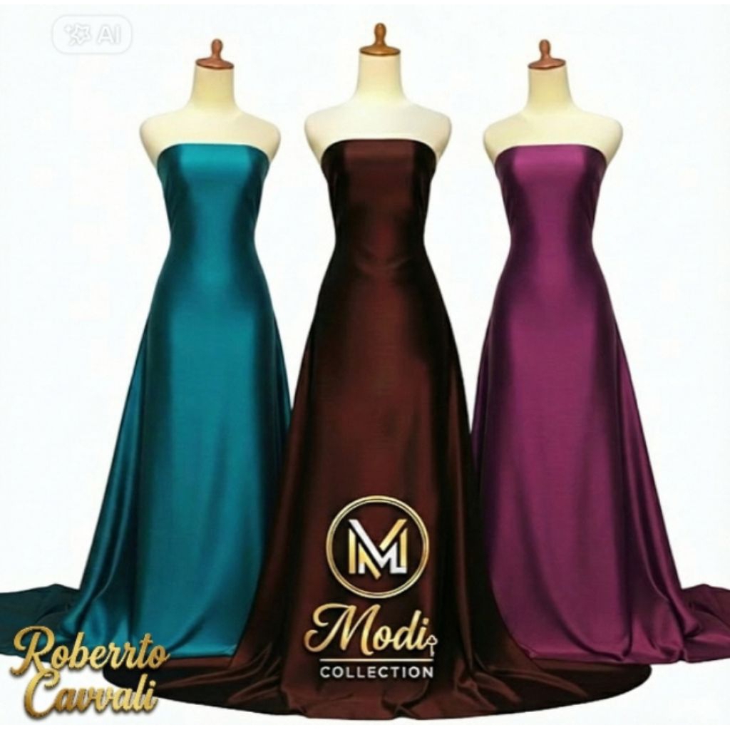 Kain Roberto Cavalli Original Bakal Seragam Bridesmaid Bahan Gamis Kebaya Furing Brokat