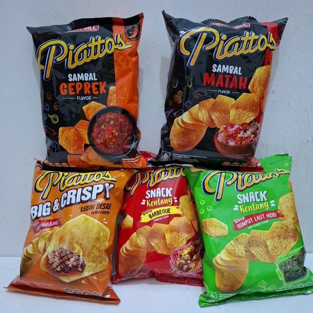 Piattos Snack Kentang JacknJill Potato Snack 68gr Rasa Rumput Laut/Sambal Geprek/Sambal Matah/Sapi P