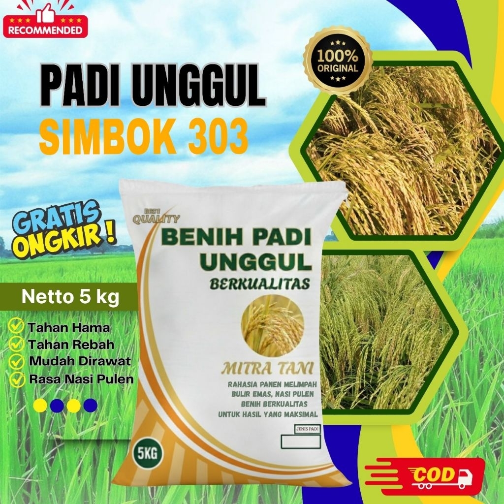 bibit padi SIMBOK 303 kemasan 5kg