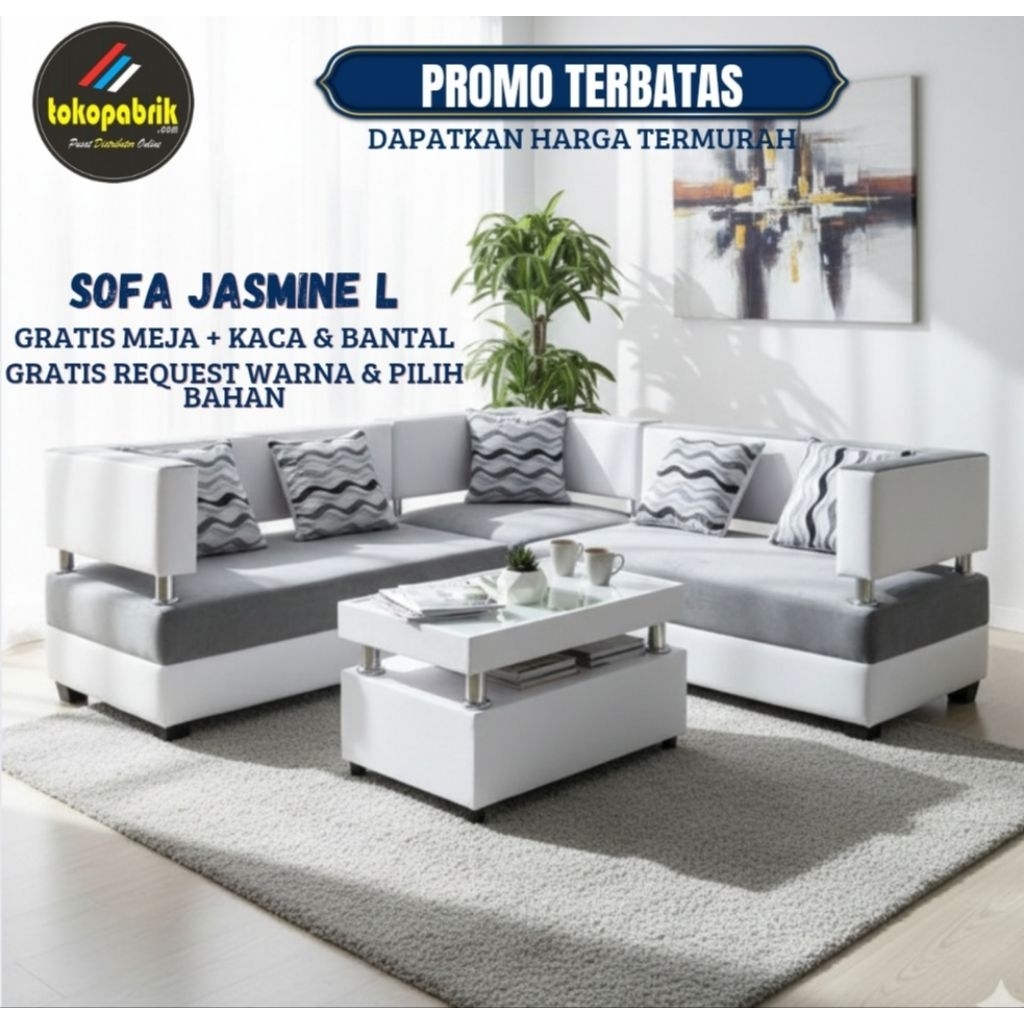 Sofa Jasmine L Sudut / Sofa Sudut 221 Minimalis Murah Bandung Bogor Bekasi