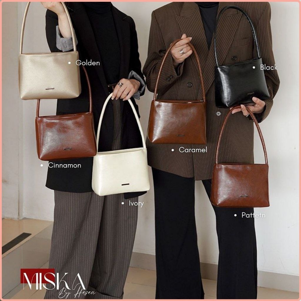 Miska Bag by Hesea - Tas Jinjing Wanita Kecil Kulit Sintetis Premium Elegan Vintage