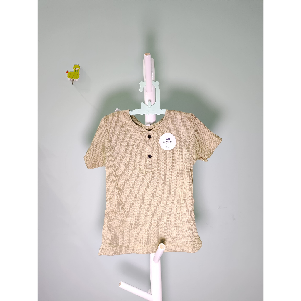 T-Shirt Waffle Atasan Anak Laki-Laki