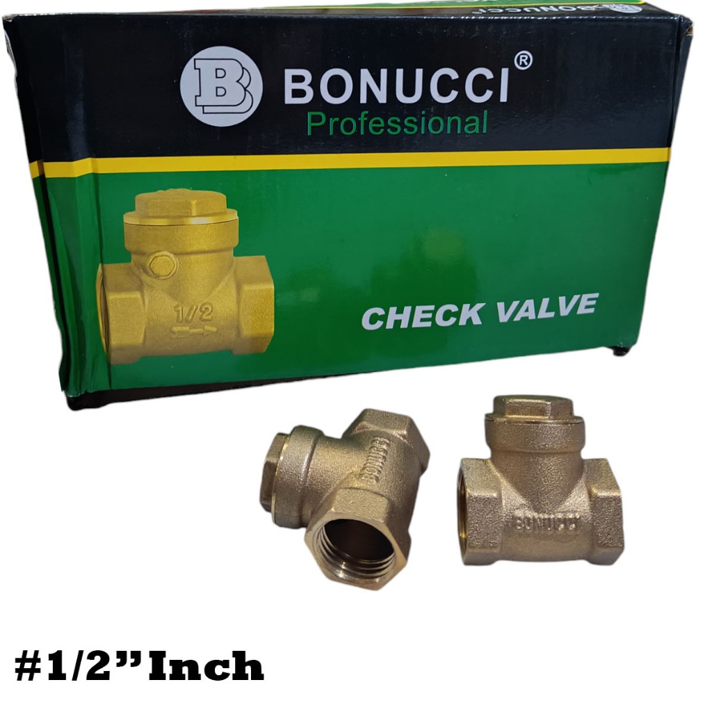 Check Valve 1/2" Bonucci KLEP Tabok Kuningan Swing Check Valve