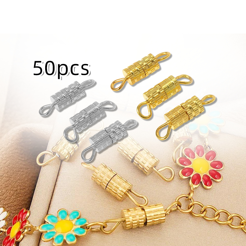 50Pcs Pengait Kalung Gelang / Kait Ulir Gelang / Kalung Ulir Putar / Penyambung Kalung