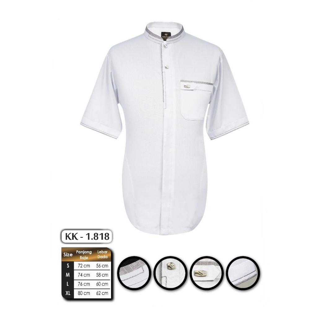 Baju Koko Tangan Pendek Pria Arzun, Baju Koko Tangan Pendek Pria, Baju Koko Arzun Tangan Pendek, Baj