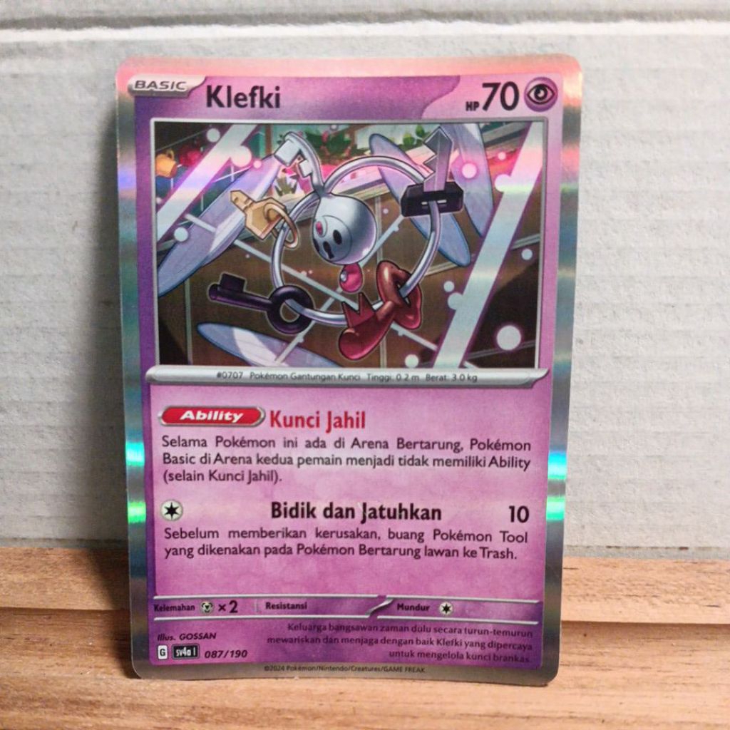 Klefki TCG sv4a Pokemon Indonesia