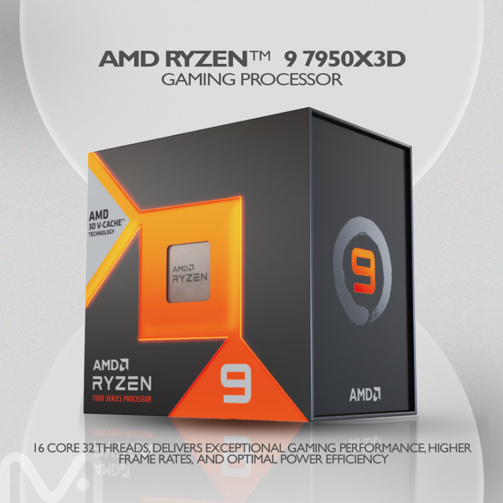 AMD Ryzen 9 7950X3D 16 Core 32 Thread Processor-7950X 3D V Cache