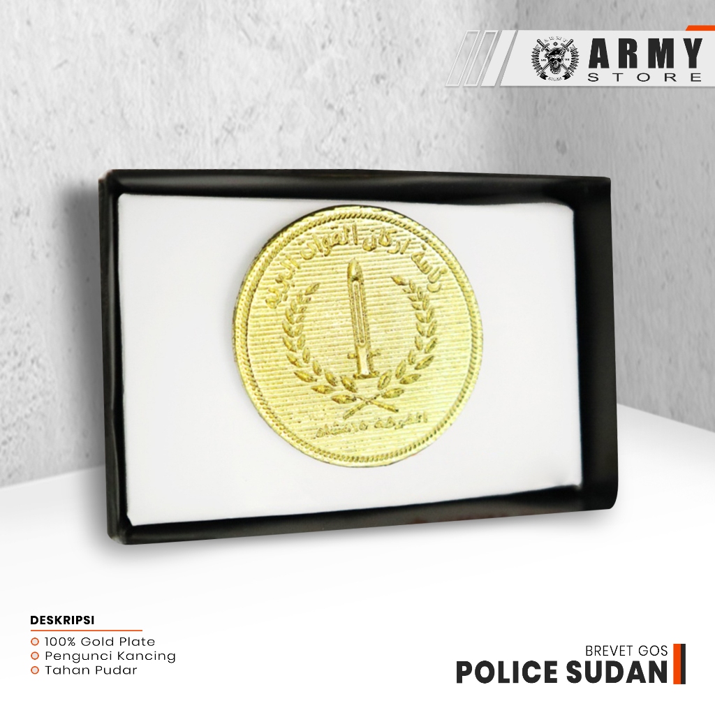 Brevet Gos Police Gos Army Un Pbb Unamid Darfur Sudan Gold Premium
