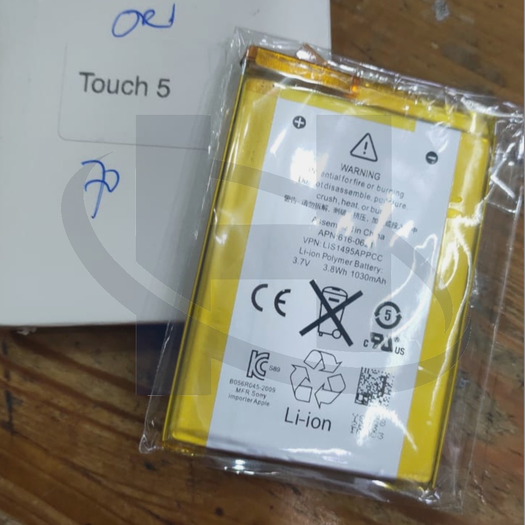 Baterai untuk iPod Touch 5 / 6 / 7th Gen 1043mah 3.83V battery