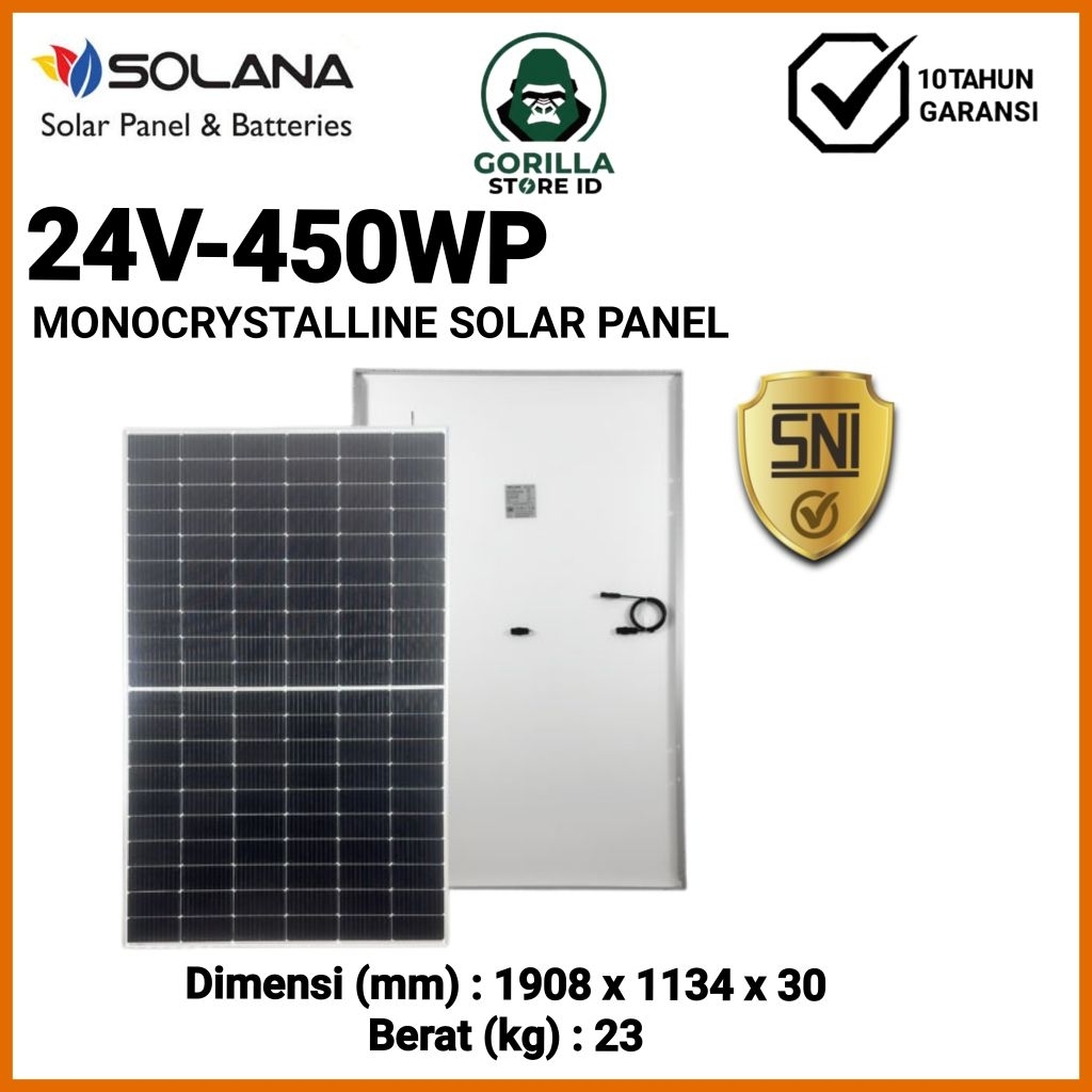 SOLAR PANEL 450WP SOLANA SOLAR CELL MONOCRYSTALLINE