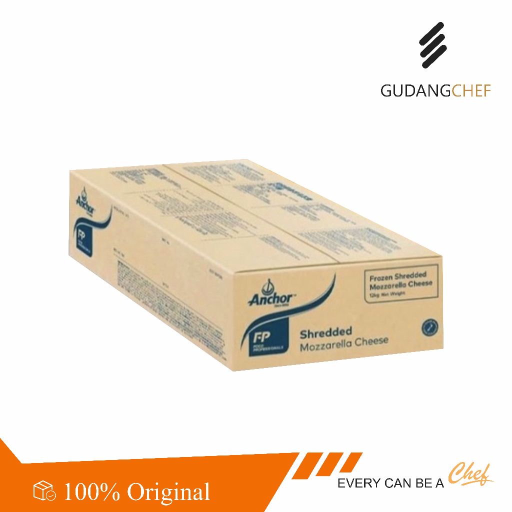ANCHOR Mozzarella Shredded Extra Stretch+ / Keju Mozzarella Parut Anchor | Carton 12kg