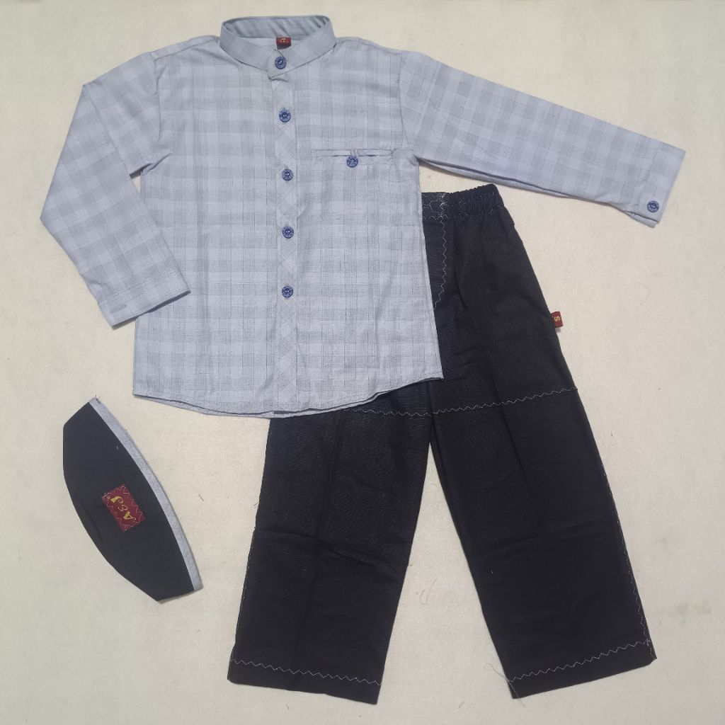Baju Koko Anak A &J bensu Lengan panjang