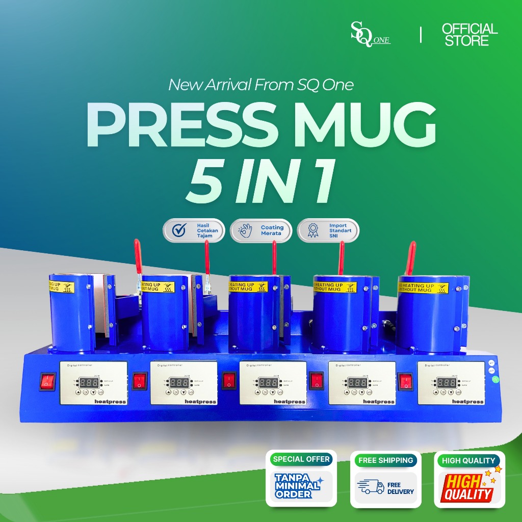 Mesin Press Mug SQ ONE 5 in 1 (5 in 1 Mug Heat Press)