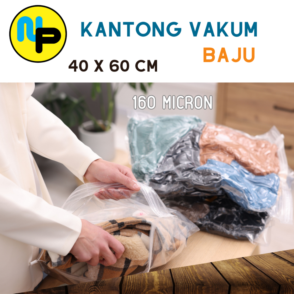 Vakum Baju / Vacuum Bag Pakaian Baju / Travel Vakum Baju Pakaian Laundry Praktis Berkualitas Tebal