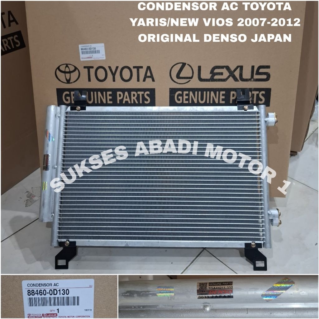 CONDENSOR AC KONDENSOR AC RADIATOR TOYOTA YARIS NEW VIOS GEN 2 2007-2012 MEREK DENSO JAPAN ORIGINAL