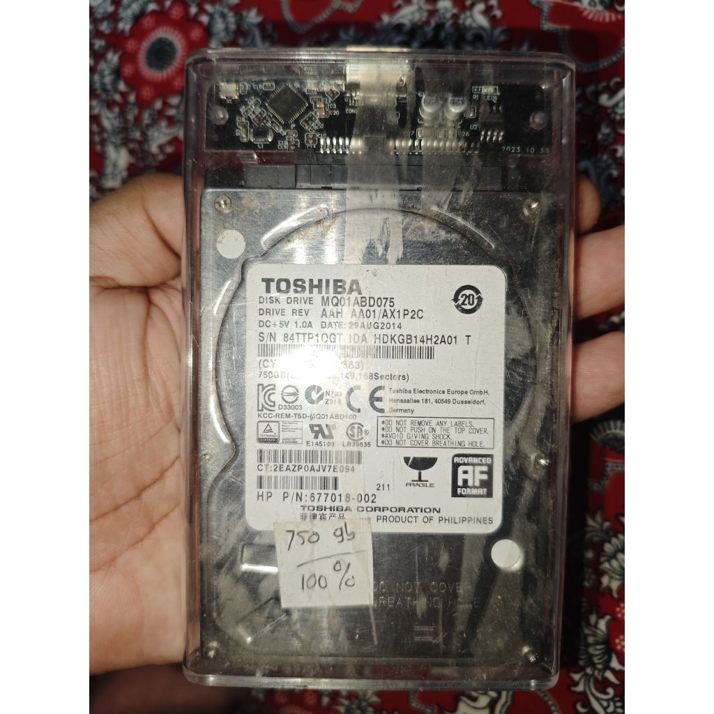 HDD 2.5 TOSHIBA 750 GB FULL GAMES PC