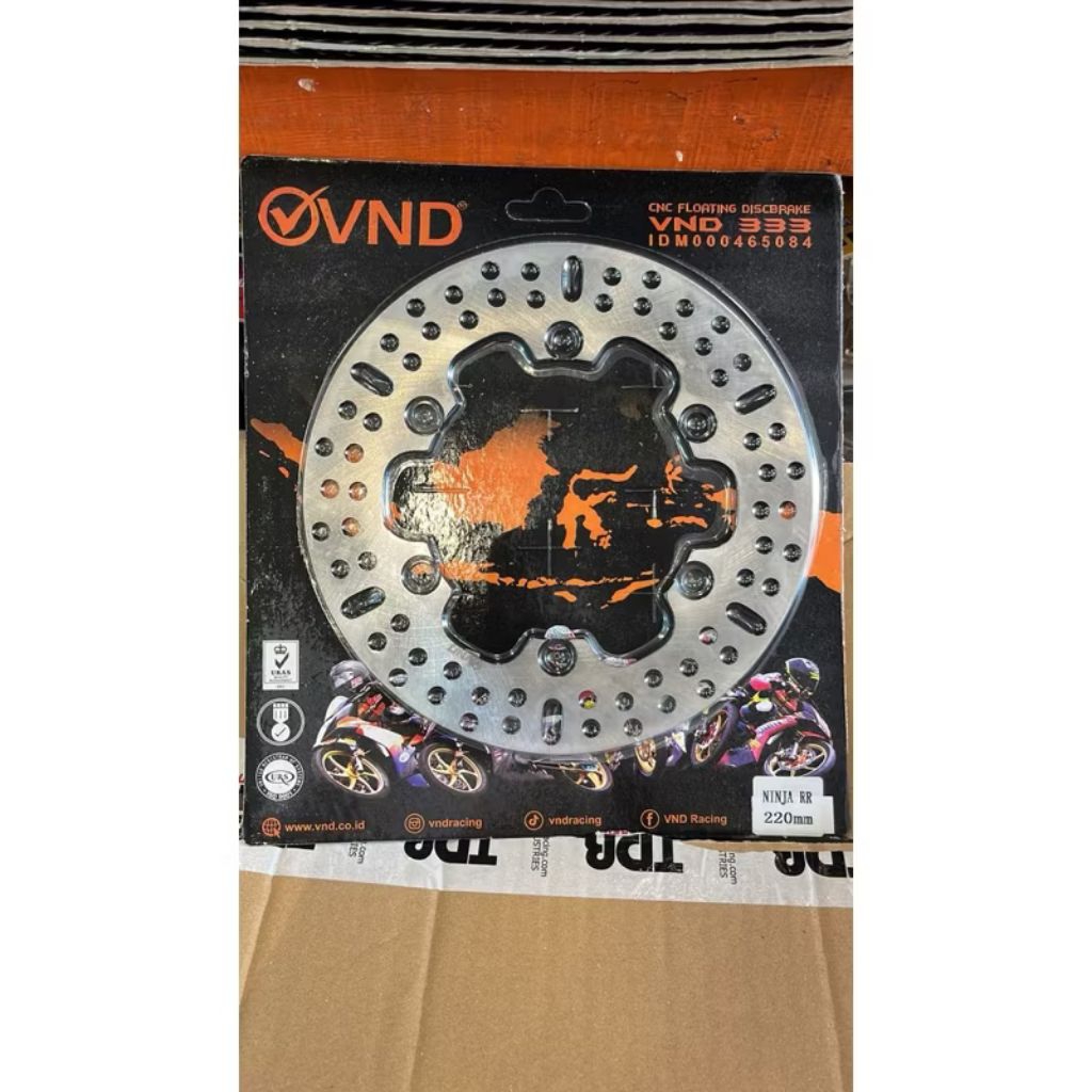 VND Disc belakang vnd ninja r/Disc belakang ninja RR vnd ak333 220mm/Piringan belakang ninja r/rr vn