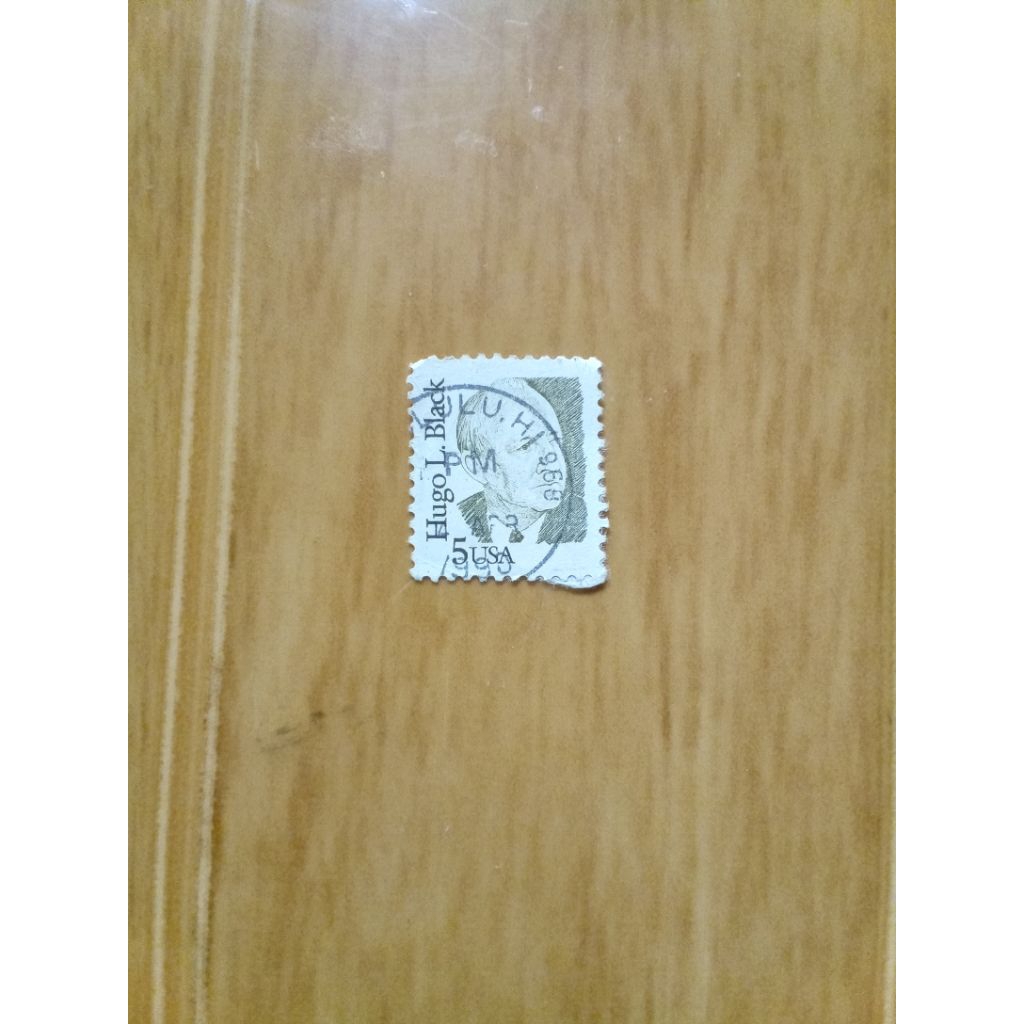 perangko vintage 5 cent usa edisi hugo l black