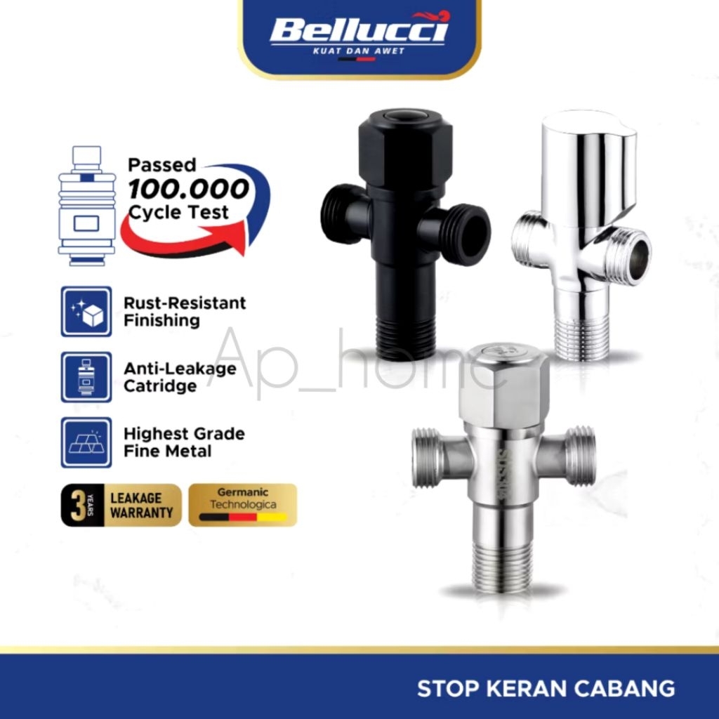 KRAN TEE SHOWER BELLUCCI / STOP KRAN CLOSET / KRAN TEE CLOSET DUDUK