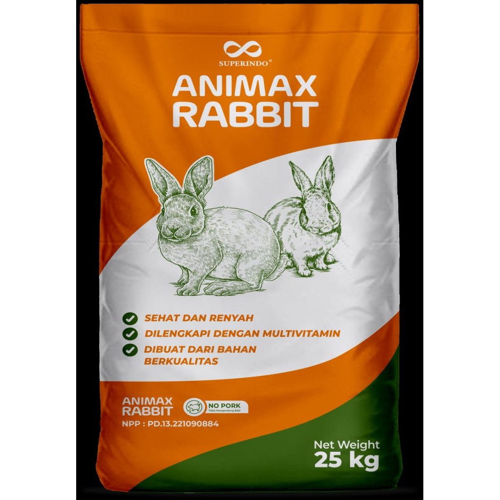 animax rabbit repack 1kg| animax pakan kelinci 1kg| animax pelet kelinci 1kg|