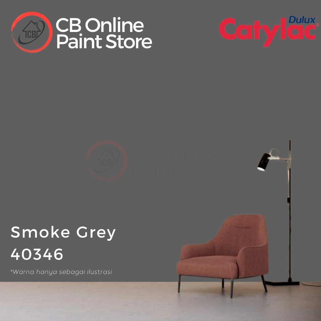 CAT TEMBOK DULUX CATYLAC - SMOKE GREY 40346 - GALON