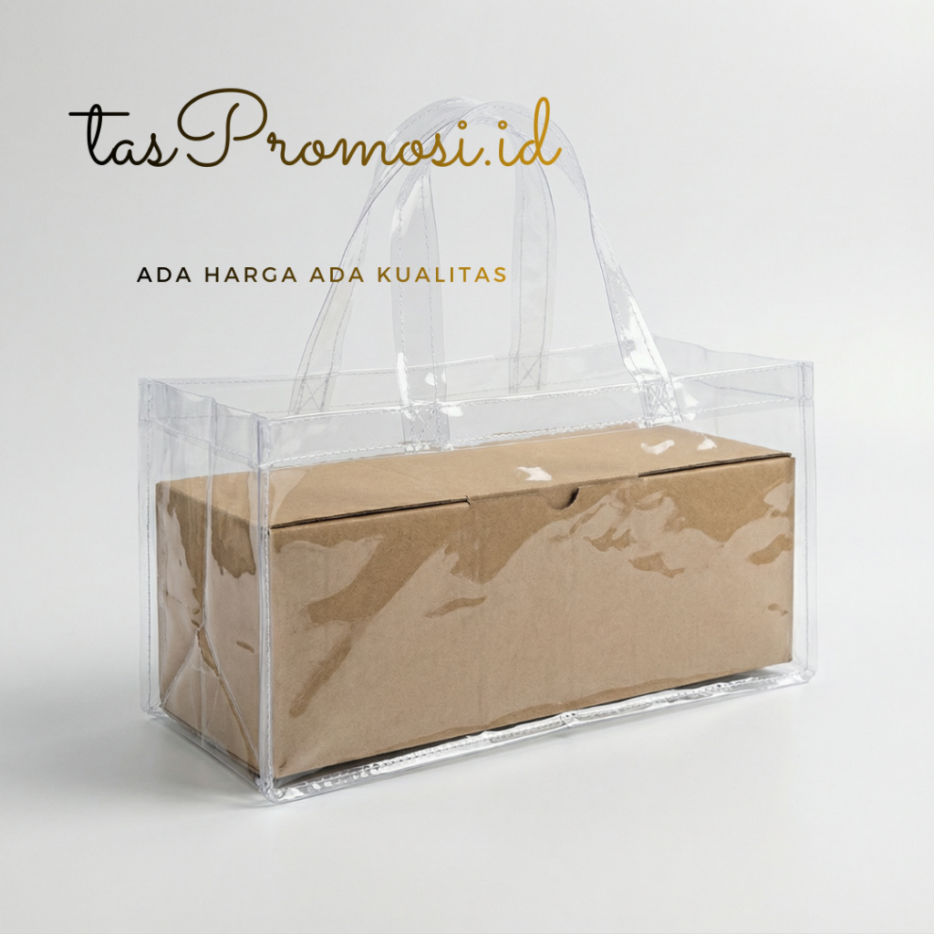 25x15  tas mika transparant  kotak goodie bag hampres  Tas kotak DONUT Tas hampers DUS BRownis 20X10