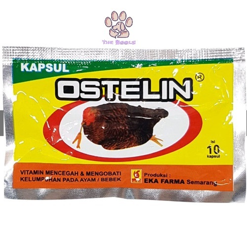 (The Boo'ls) OSTELIN 10 KAPSUL - Cegah & Obati Kelumpuhan Pada Ayam Bebek - Obat Ayam Lumpuh Ampuh -