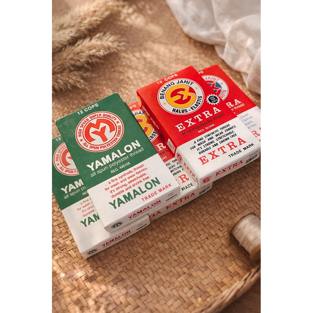 [LUSINAN] BENANG JAHIT YAMALON 500 YARD DAN BENANG JAHIT EXTRA