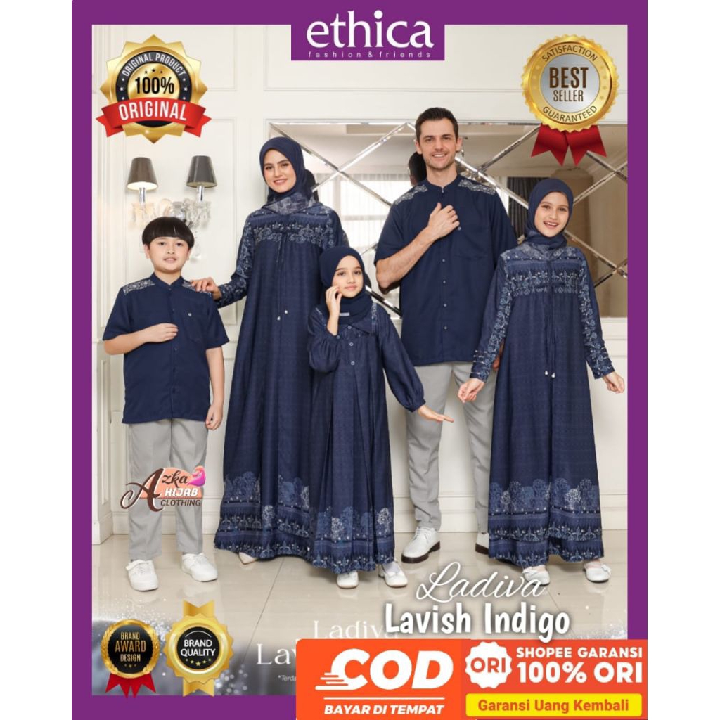 ETHICA Sarimbit 2026LADIVA Lavish Indigo Original Sarimbit Ethica 2026 - Sarimbit Keluarga 2026 -  S