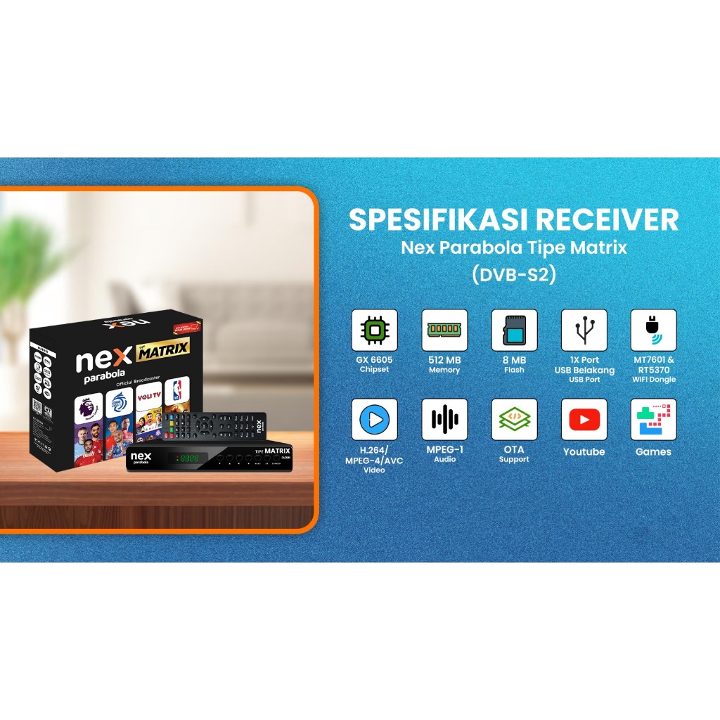 Nex parabola receiver hitam